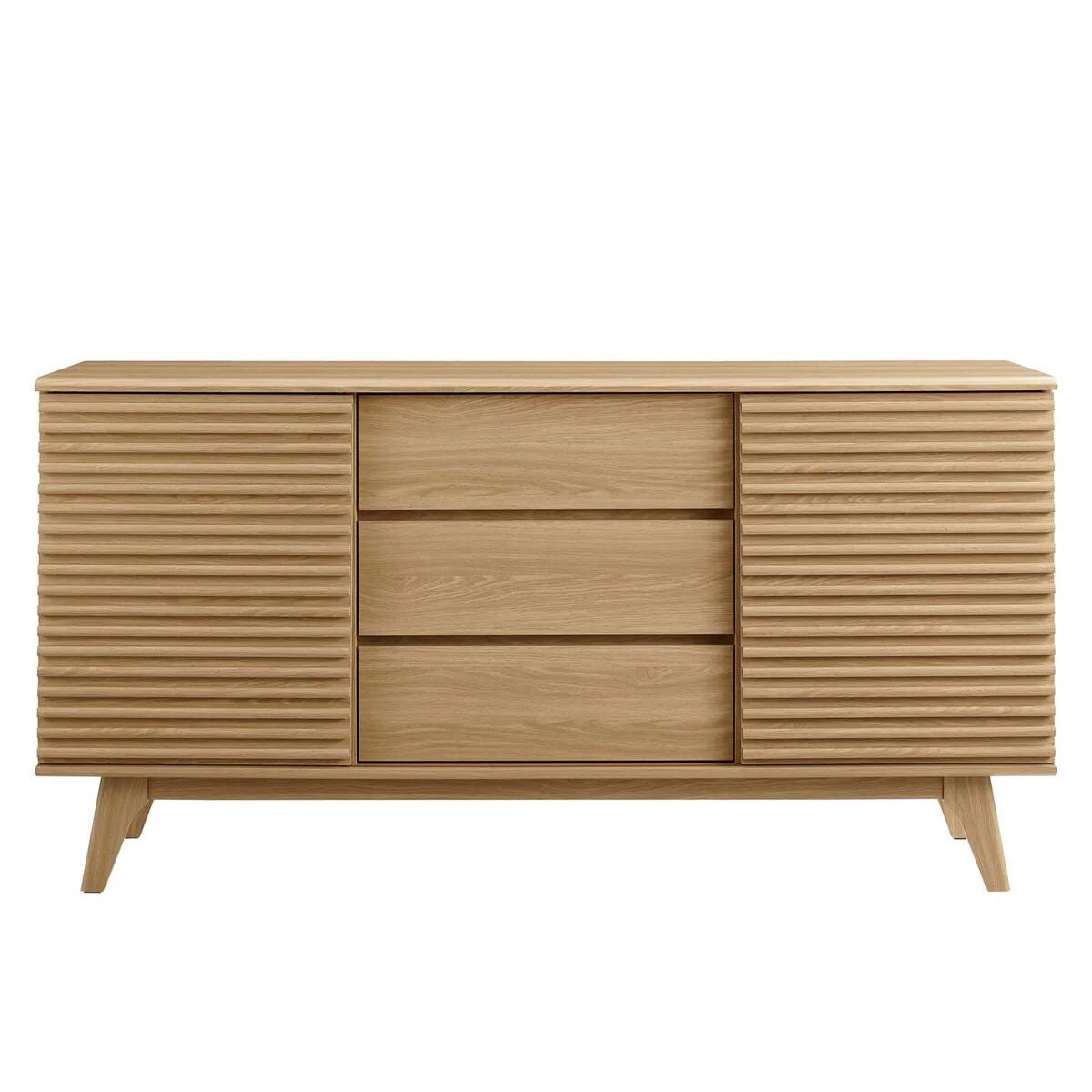 Modway Render 63" TV Stand, Oak, large