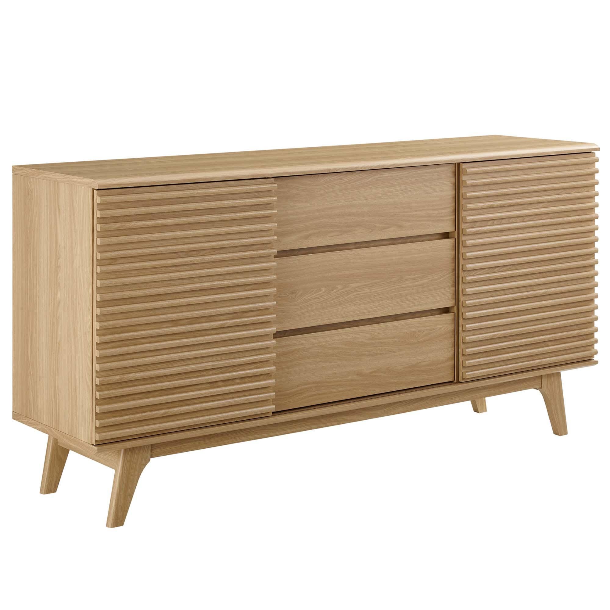 Modway Render 63" TV Stand, Oak, large