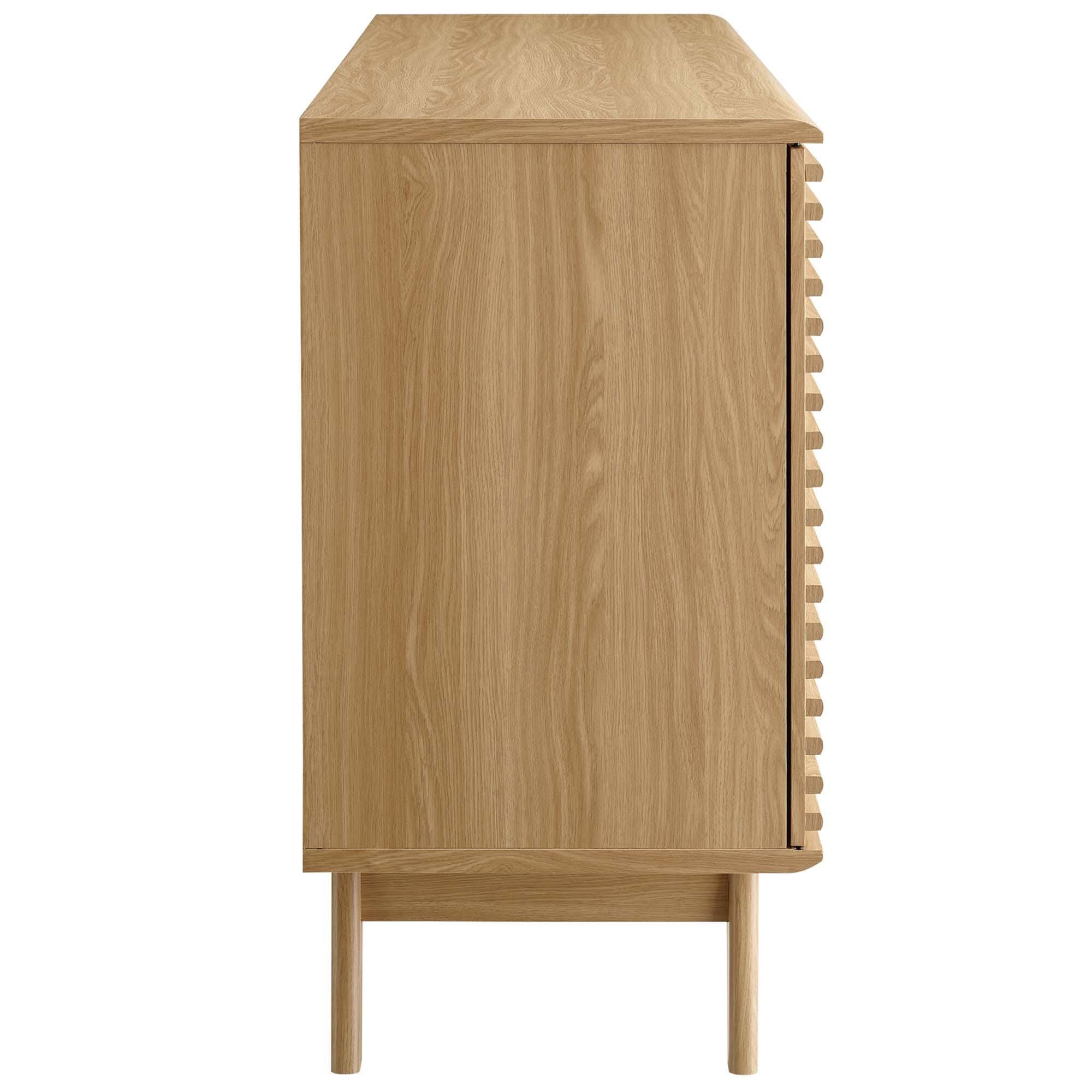 Modway Render 63" TV Stand, Oak, large