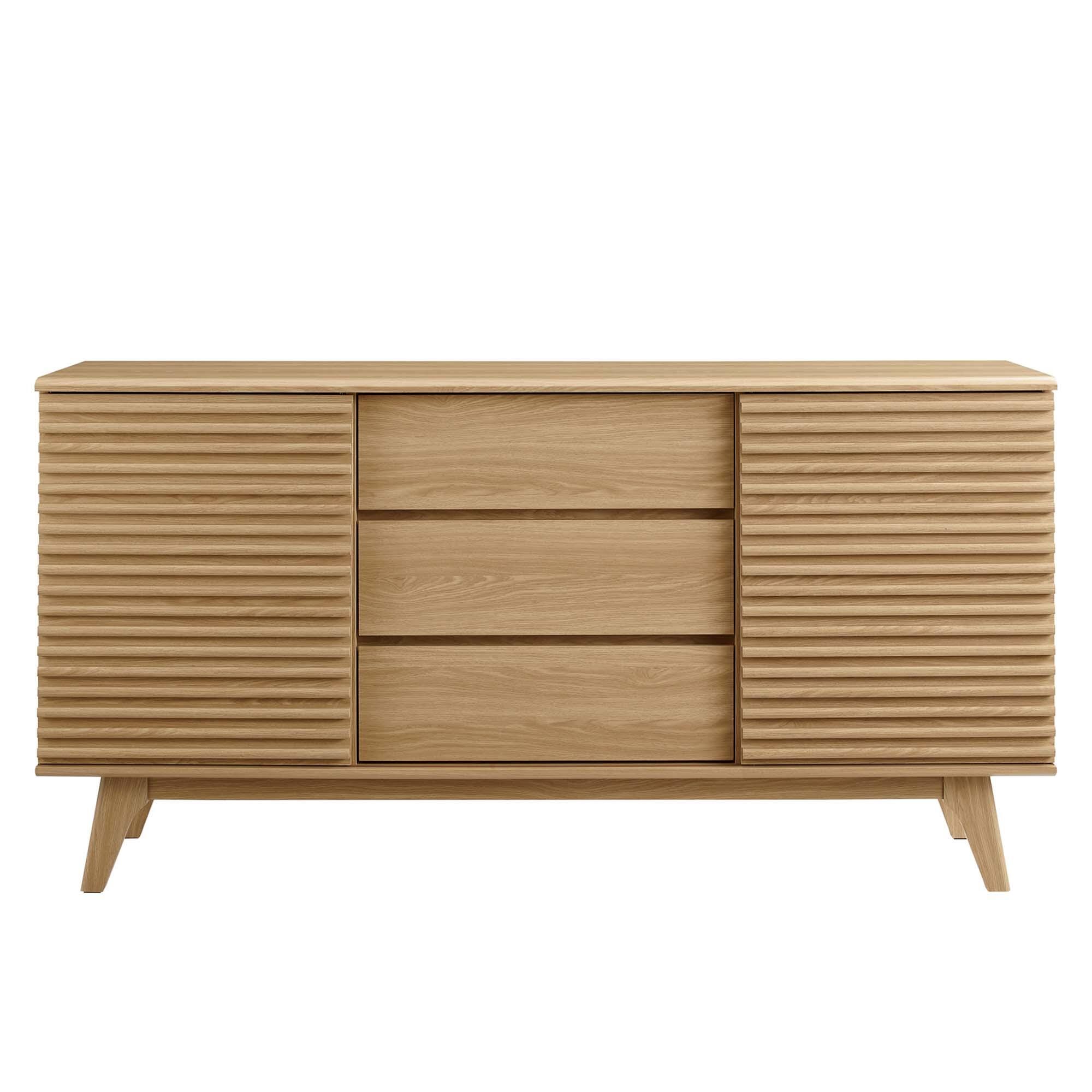 Modway Render 63" TV Stand, Oak, large