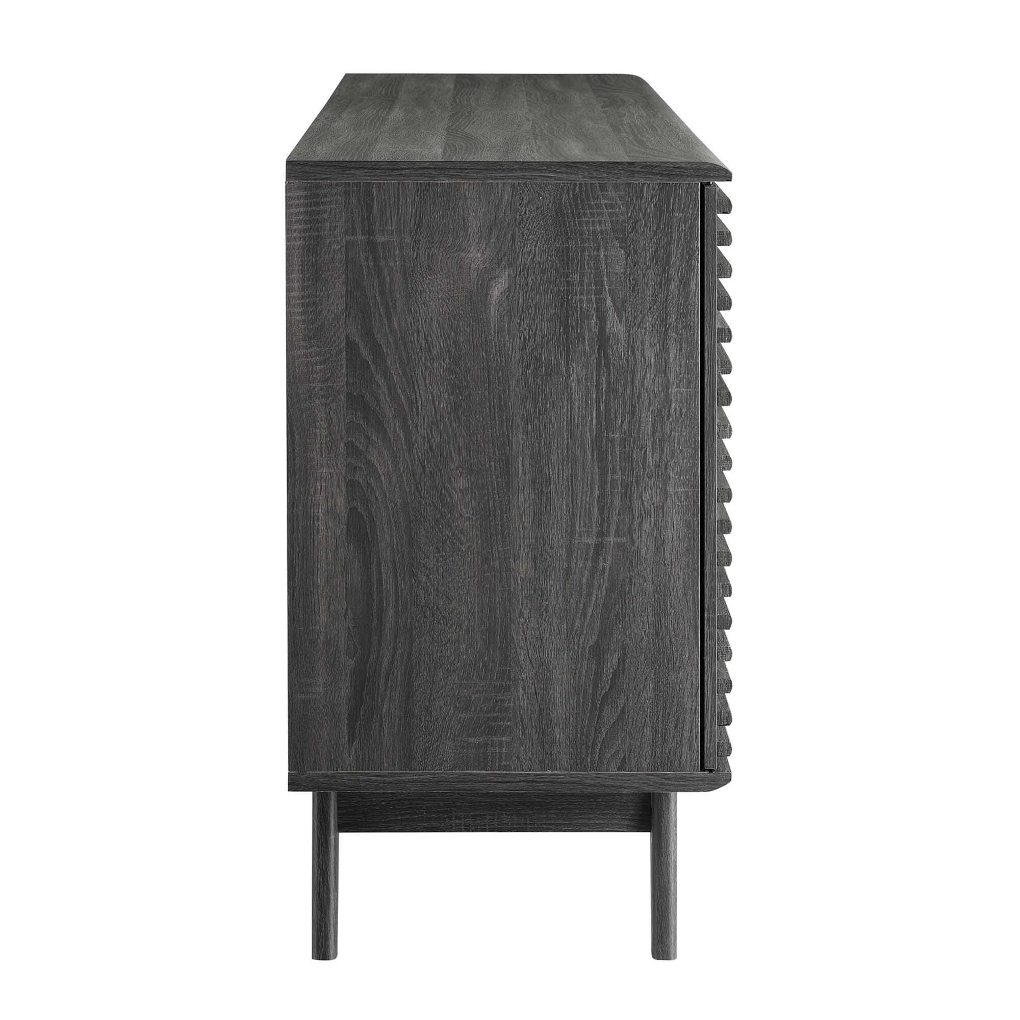 Modway Render 63" TV Stand, Charcoal, large