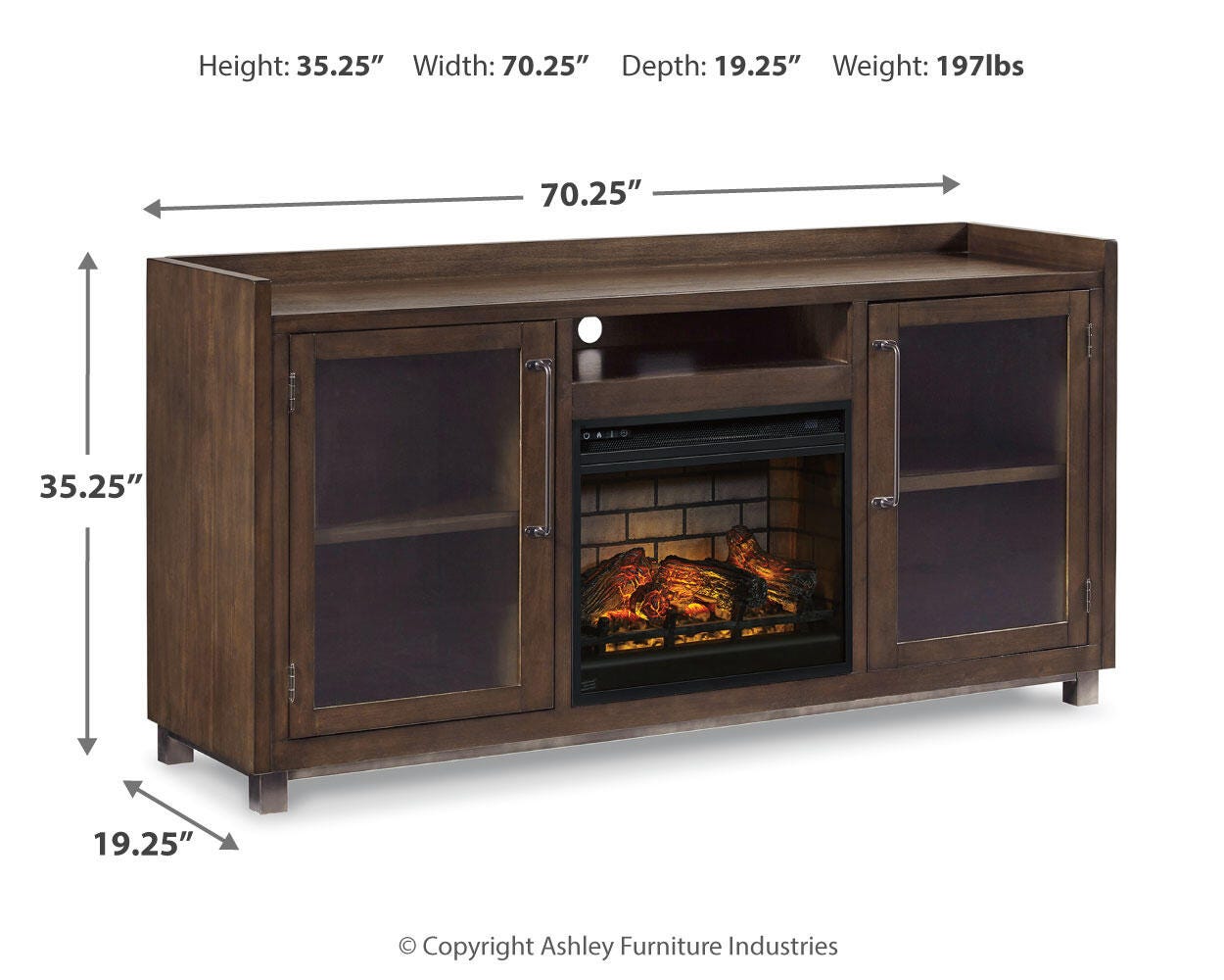 Starmore 70" TV Stand with Electric Fireplace - image 4