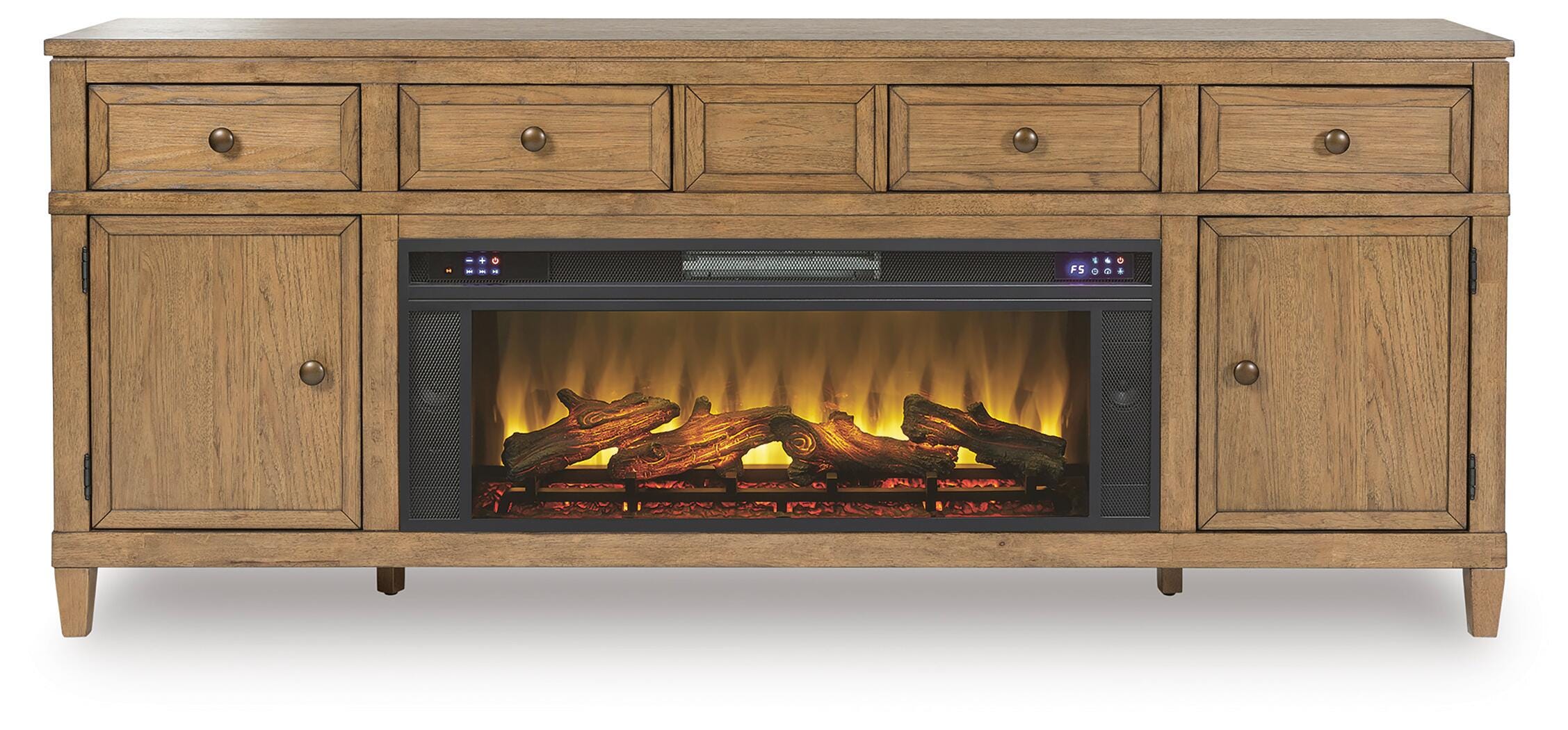 Sharlance 81" TV Stand with Electric Fireplace, , large