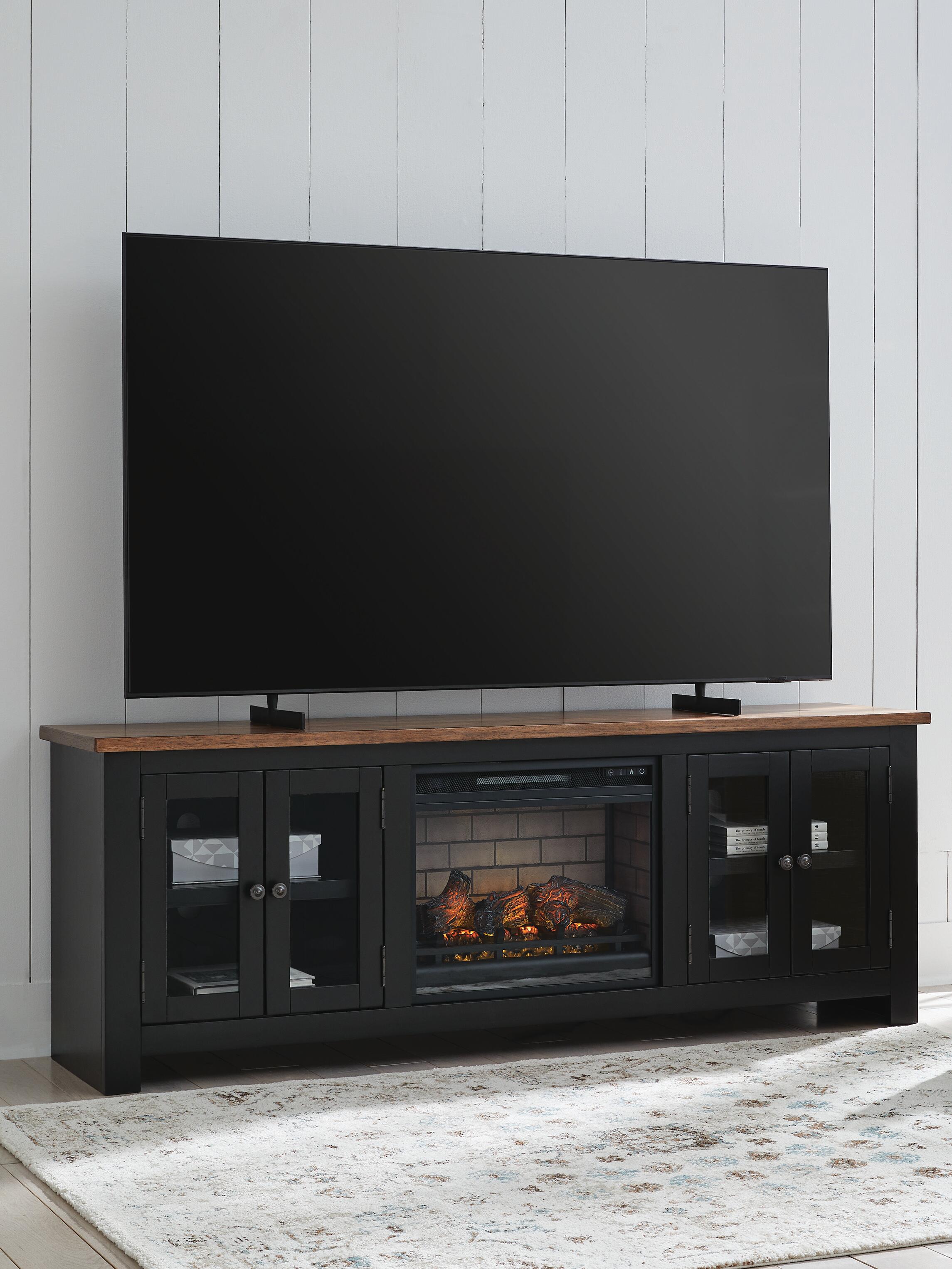 Wildenauer 76" TV Stand with Electric Fireplace, , rollover
