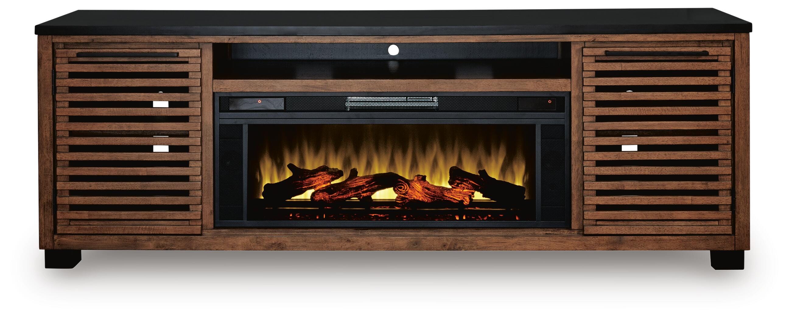 Kallari 84" TV Stand with Electric Fireplace, , large