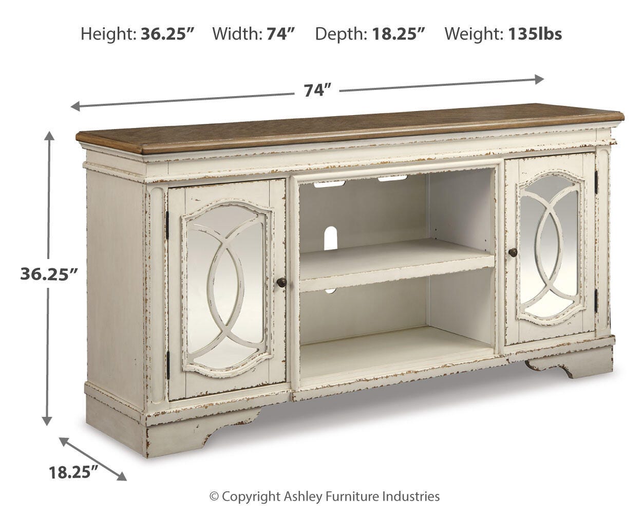 Realyn 74" TV Stand - image 4