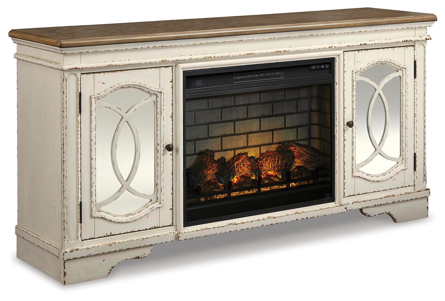 Realyn 74" TV Stand with Electric Fireplace - image 2