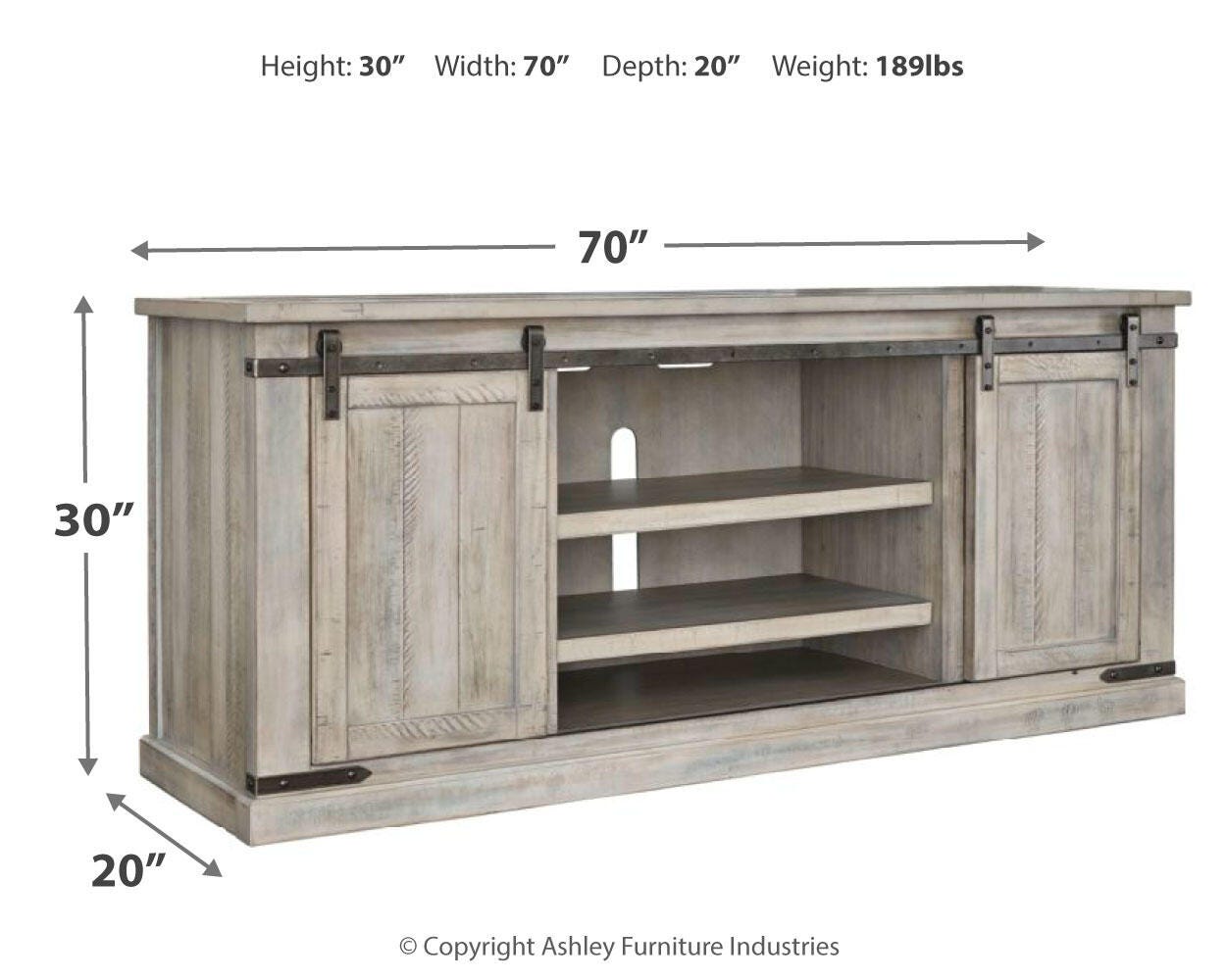 Carynhurst 70" TV Stand, , large