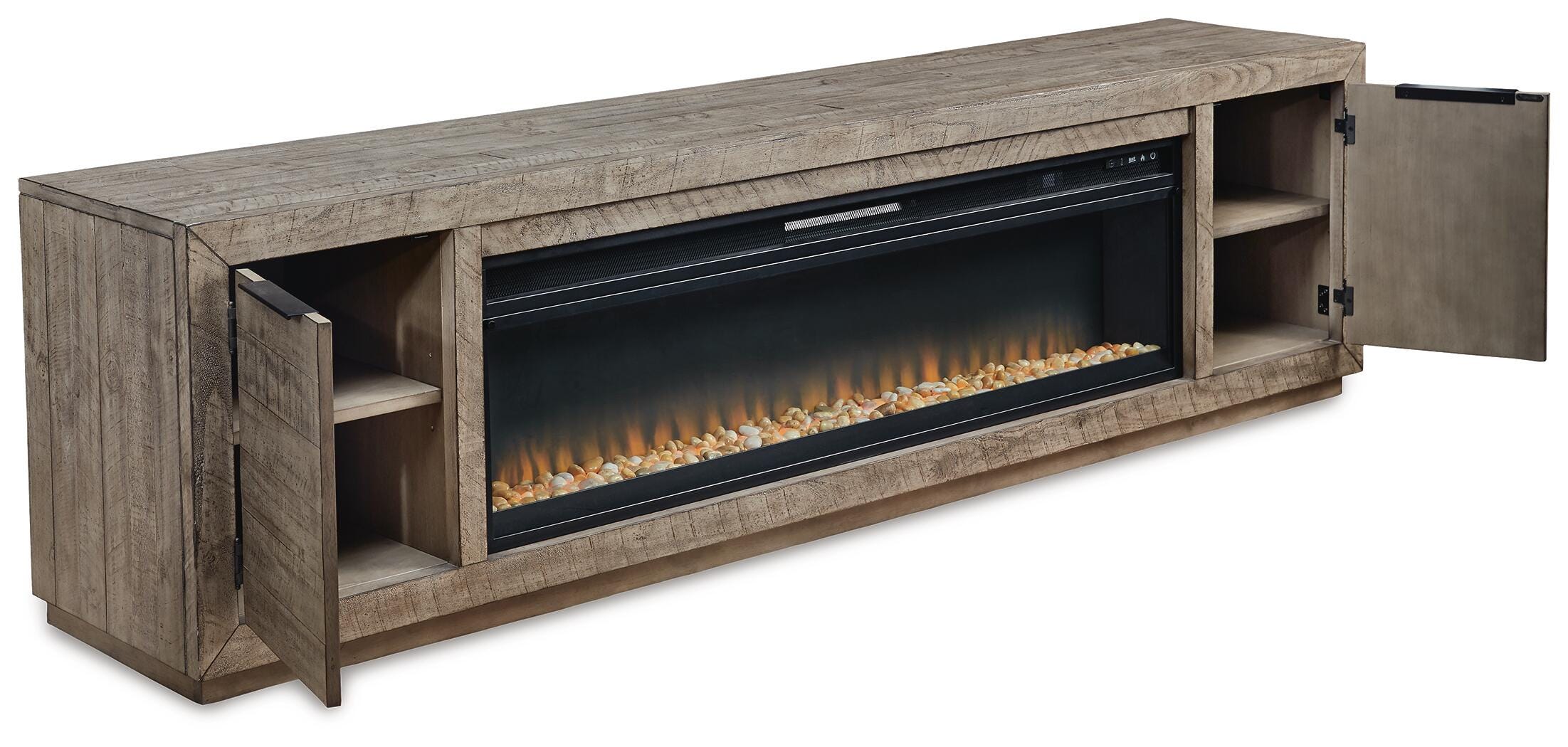 Mueble de TV Krystanza con chimenea eléctrica - image 3