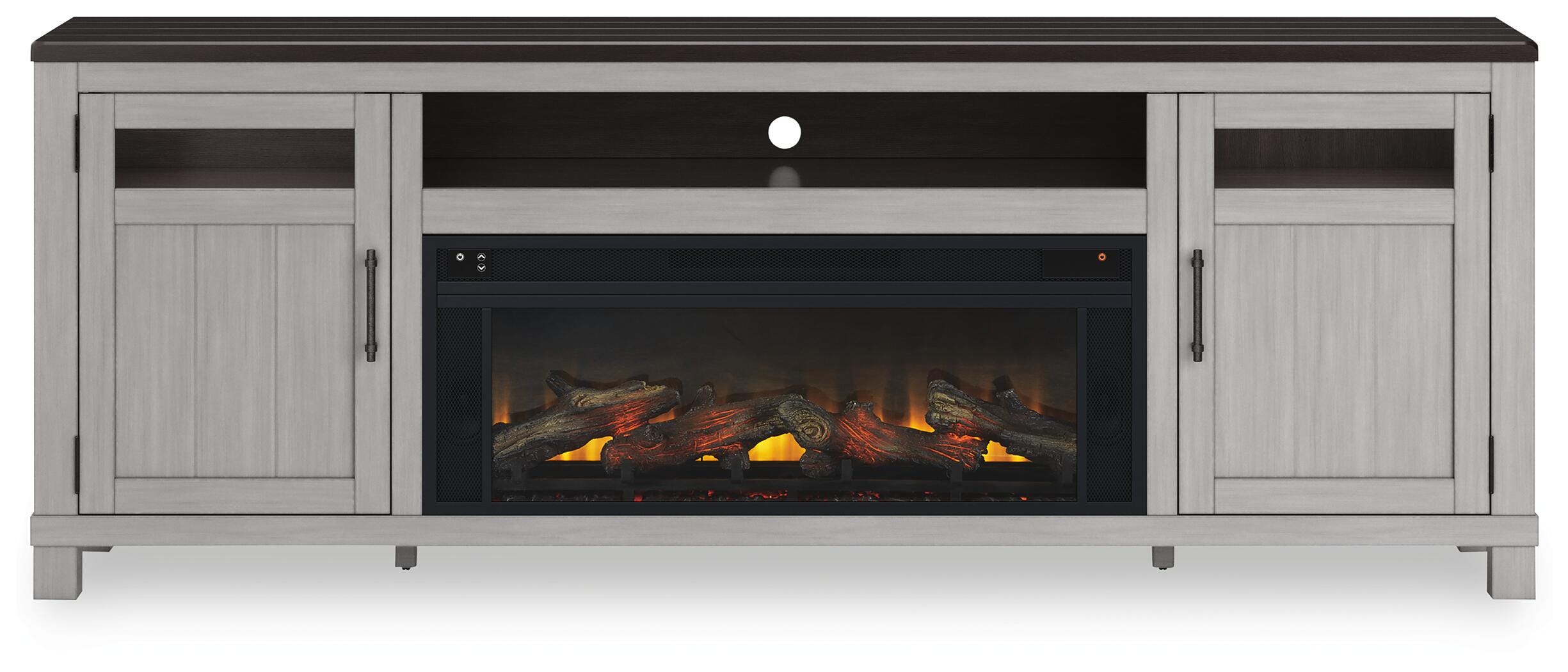 Darborn 88" TV Stand with Electric Fireplace, , large