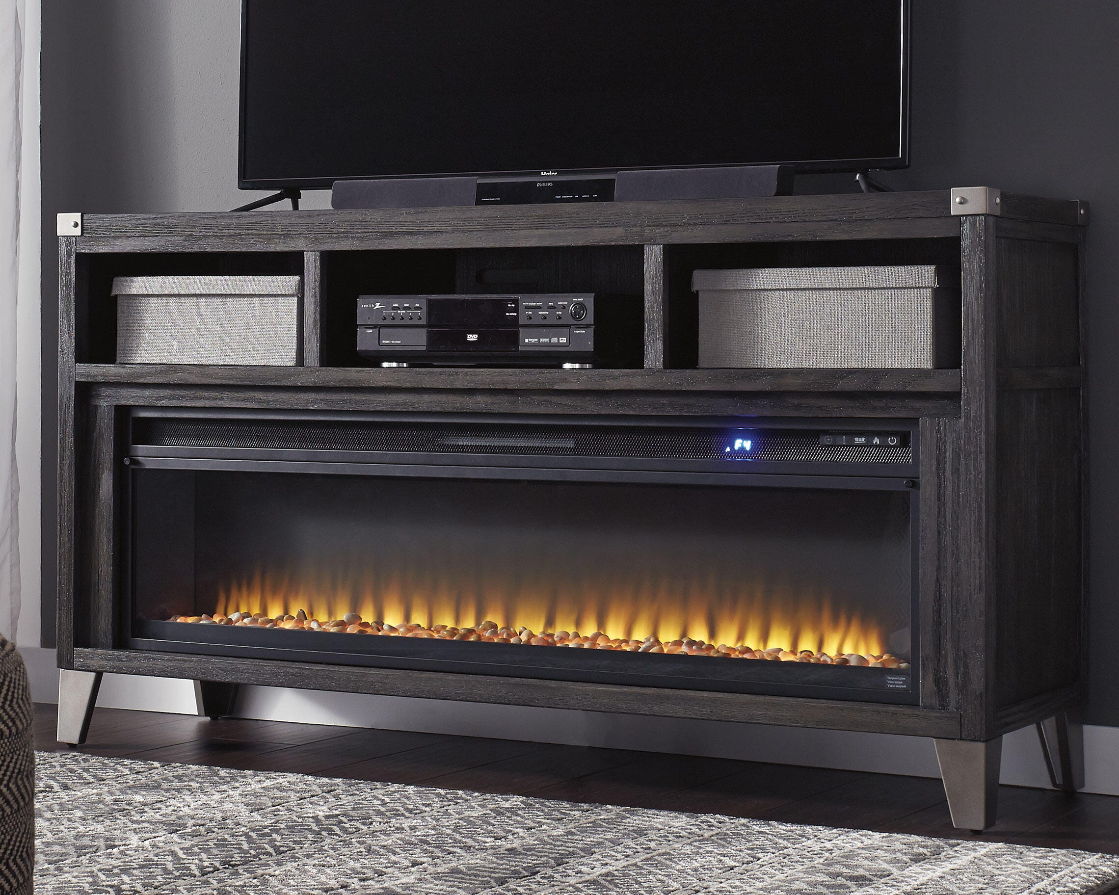 Todoe 65" TV Stand with Electric Fireplace, , rollover