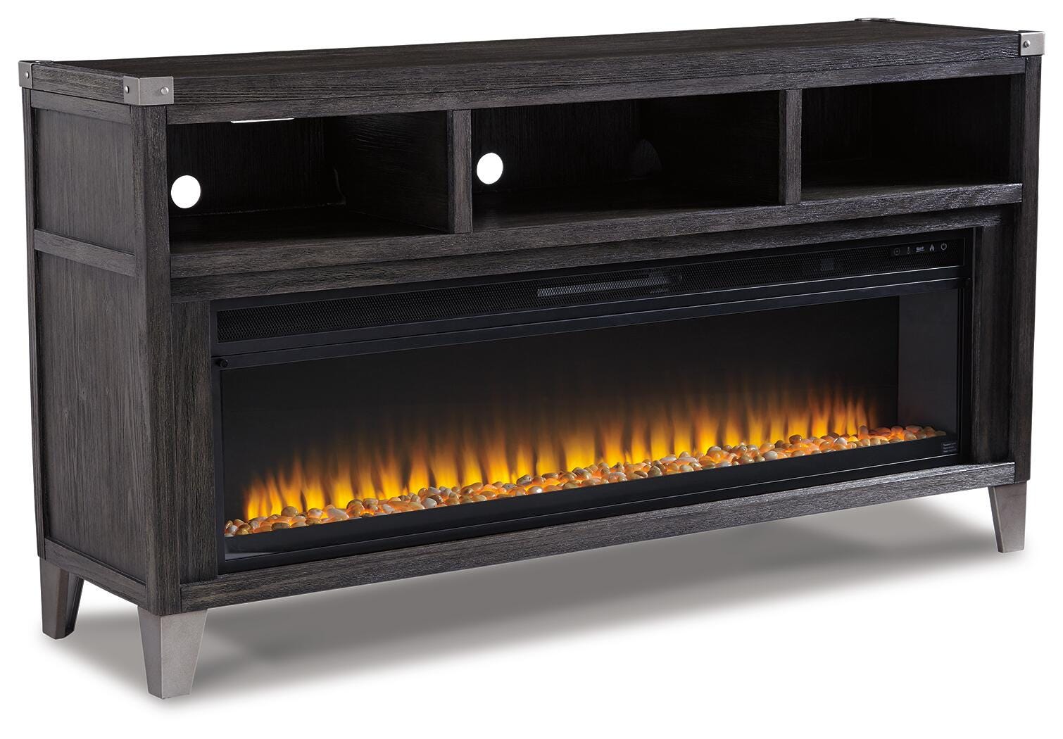 Todoe 65" TV Stand with Electric Fireplace, , large